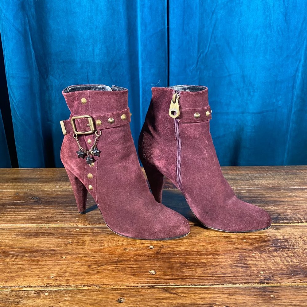 Marc Jacobs Studded Suede Booties w/ Stars